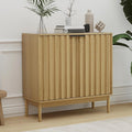 Fluted Cabinet with Storage, Buffet Cabinet Sideborad with Door, Kitchen Buffet by Otterease