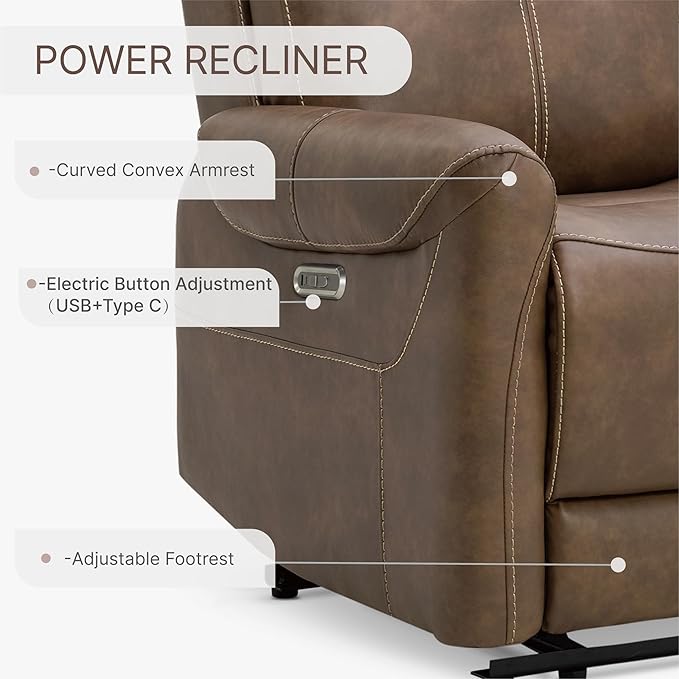 Leather Recliner Chair for Adults Wall Hugger RV Recliner - Image 6