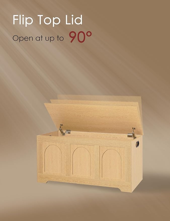 DINZI LVJ Storage Chest, 39.4”Wooden Storage Box - Image 5