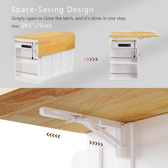 YOTPO 53" Large Kitchen Island - Image 6