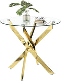 Round Tempered Glass Dining Table by NIERN
