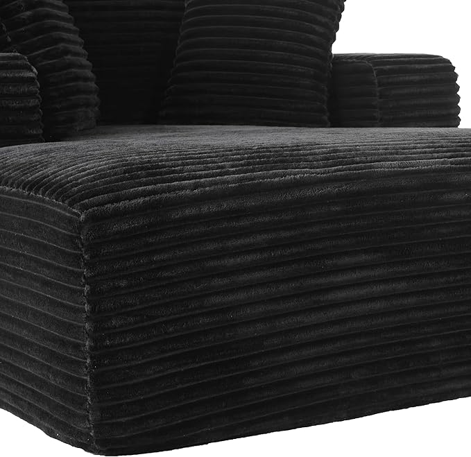 Oversized Chaise Daybed Lounge Sleeper Chair Sofa Bed Indoor, Fluffy Corduroy - Image 10