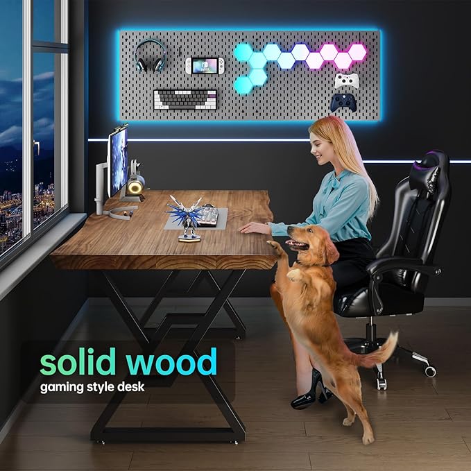 Solid Wood 55-inch Computer Desk - Image 5