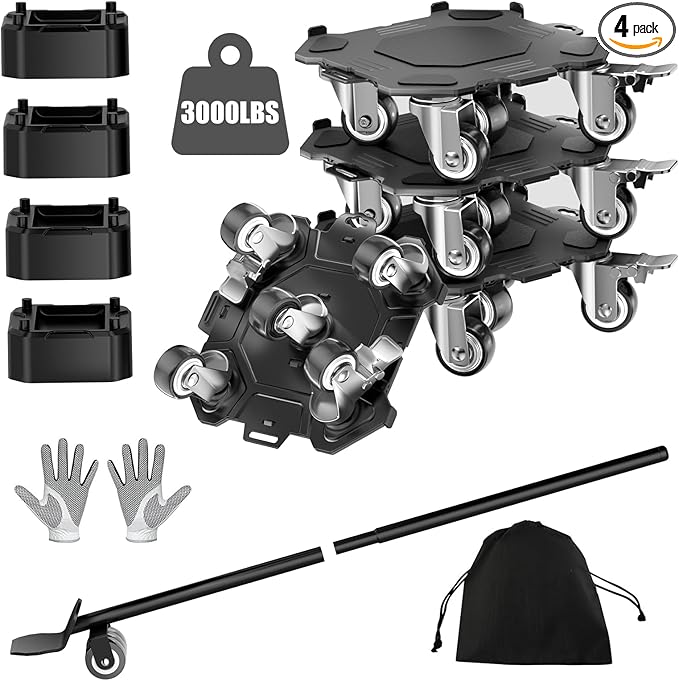 Furniture Dolly & Movers 4-Pack 3000lbs by LOYALTIGER