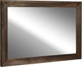 CULER Rustic Wood Wall Mirror for Bathroom, Rectangle 24 x 36 inch Hanging by Culer