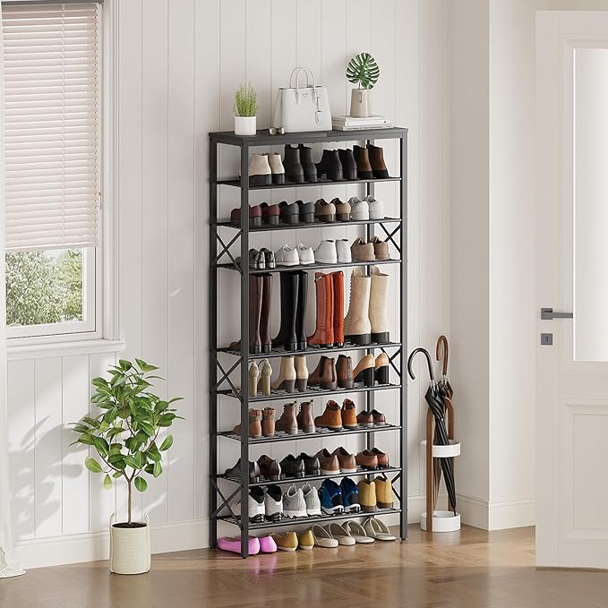 10 Tier Shoe Rack, Large Capacity Shoe Storage Organizer Holds 40 Pairs - Image 7
