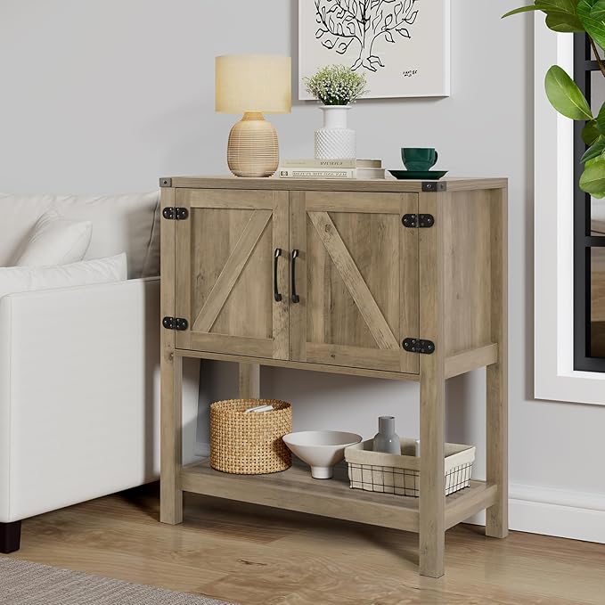 Sofa Table Console Table, Coffee Bar Cabinet, 31.5 L x 13.8 D x 34.65 H - Image 6