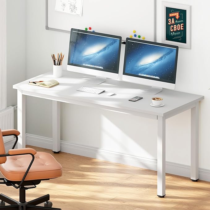 DlandHome Large Computer Desk, Composite Wood Board, Decent and Steady Home - Image 6