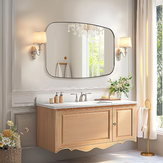 ANDY STAR Brushed Nickel Bathroom Mirror, 30x40” Oblong Mirror - Image 7