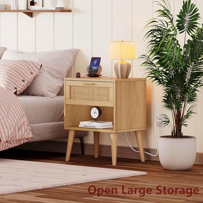Irontar 17.7''L Nightstand Set of 2, Bedroom Night Stand - Image 4