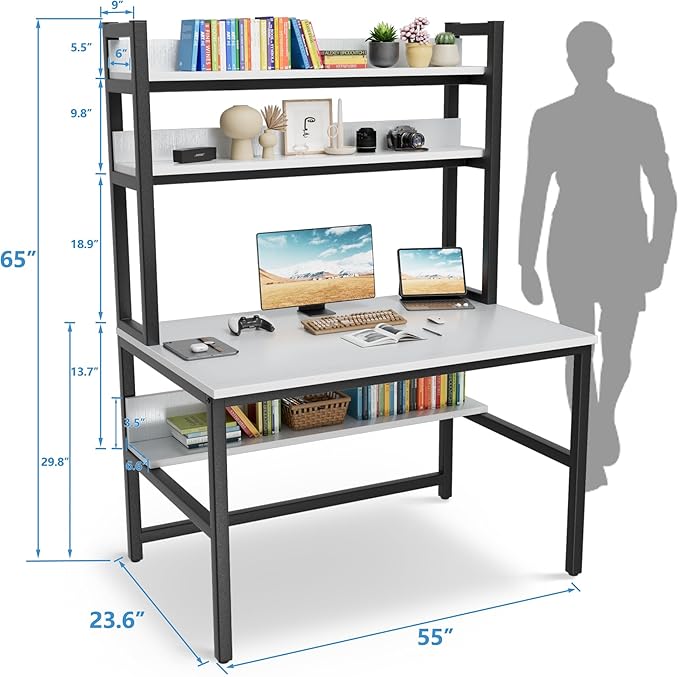 Aquzee Computer Desk, Easy Assembly Gaming Table - Image 2