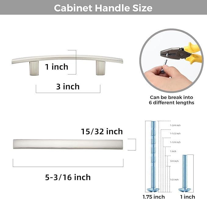 25 Pack Cabinet Handles 3" Hole Center - Image 3