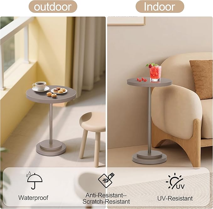 Drink Table, Small Pedestal Side Tables - Image 6