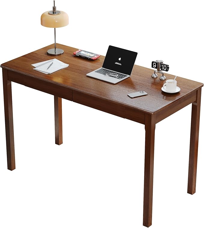 Solid Wood Desk with Drawers by ENPKLUTE