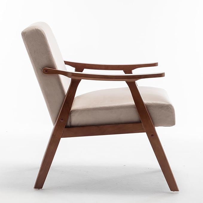 KEIKI Mid Century Modern Accent Chair w/High Wingback, Comfy Fabric Living Room - Image 9
