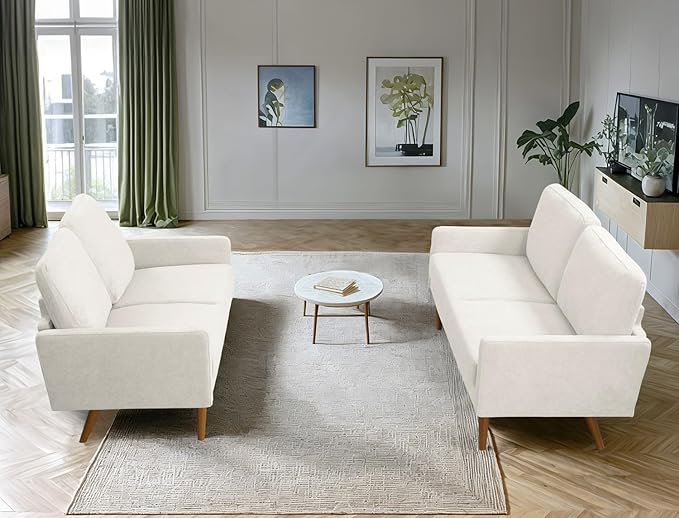 Kent 2 Piece Velvet Sofa and Loveseat Set, European Style - Image 3