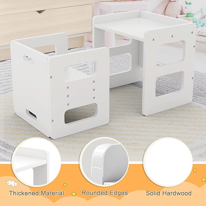 Montessori Weaning Table and Chair Set, Wooden Toddler Table and Chair Set - Image 4