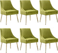 Modern Velvet Dining Chairs Set of 6, Contemporary Upholstered Furniture by HOLILA