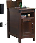 WLIVE End Table with Charging Station, Narrow Side Table by WLIVE