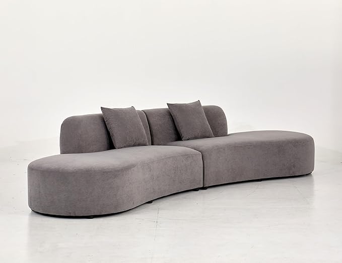 Container Furniture Direct 132" Curved Sofa - Image 11