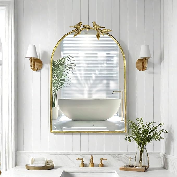 Gold Vintage Mirror for Vanity 24x35 Inch Gold Antique - Image 7