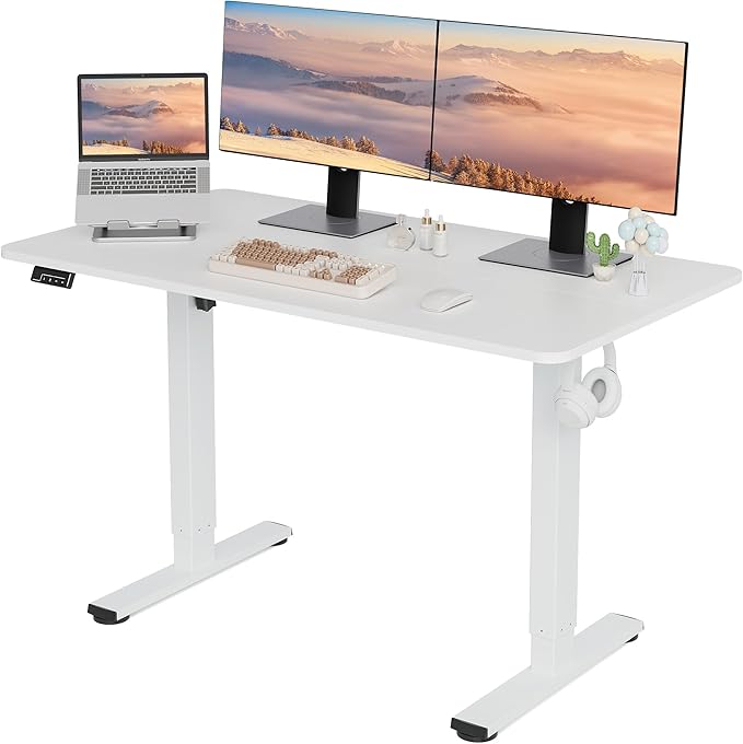 Electric Standing Desk Adjustable Height, 48x24 Inches Sit Stand up Desktop by Unknown