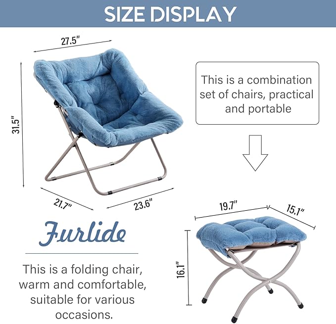 Saucer Chair With Ottoman - Image 3