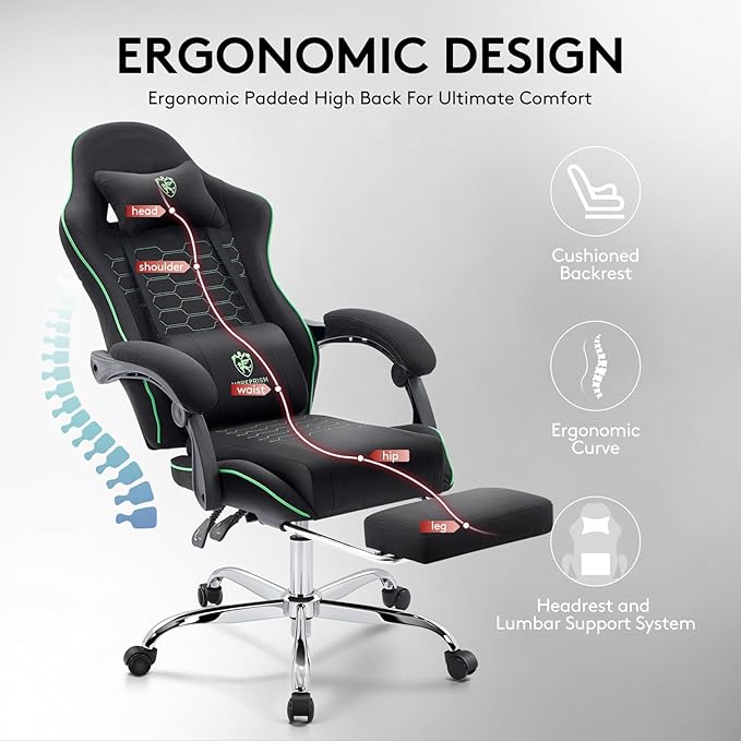 Gaming Chair Breathable Fabric, Computer Office Chair - Image 9
