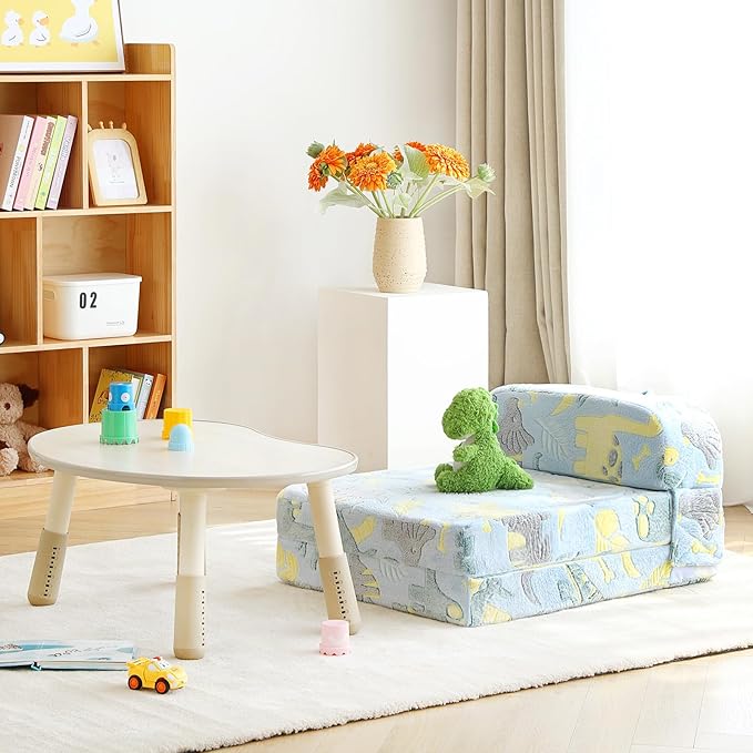 Tiita Folding Sofa Bed for Kids, Toddler Fold Out Couch - Image 7