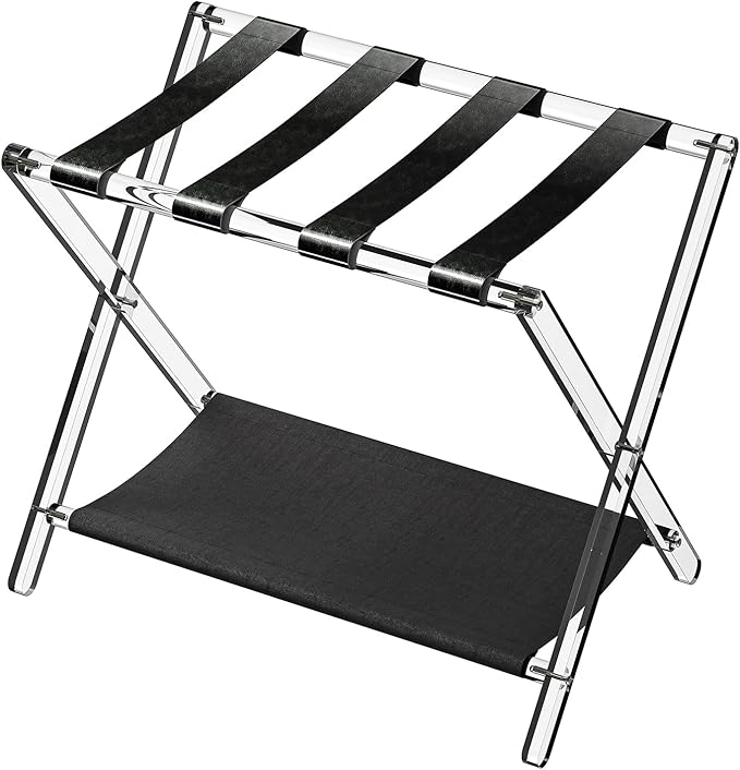 Sumerflos Acrylic Luggage Rack for Guest Room by Sumerflos