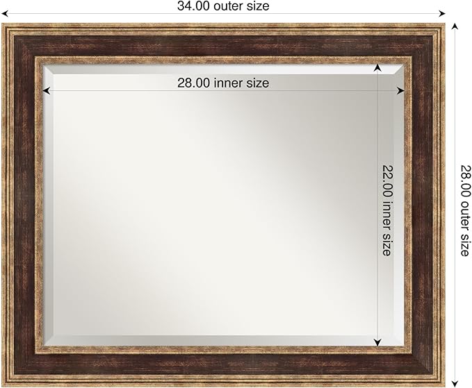 Amanti Art Bronze Bathroom Mirror - Image 3