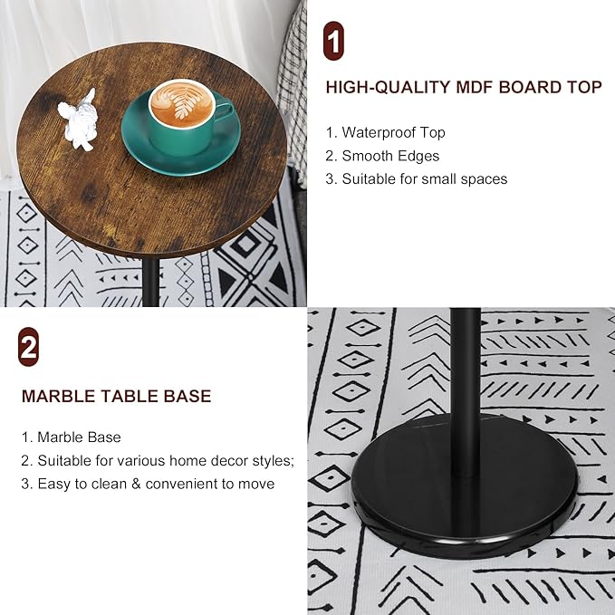 smusei Set of 2 Small Side Table - Image 3
