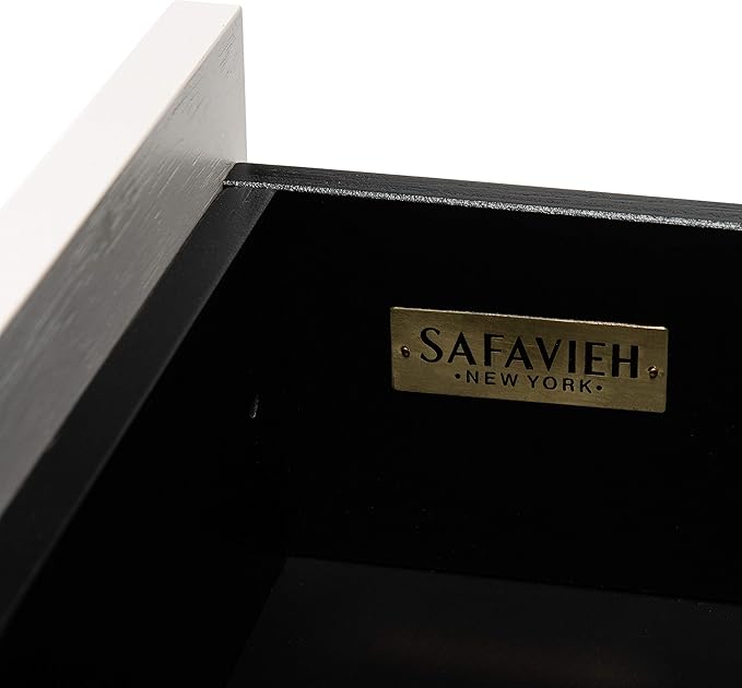 SAFAVIEH Genevieve TV Stand for up to 65" Flatscreen – Black & White Washed - Image 10