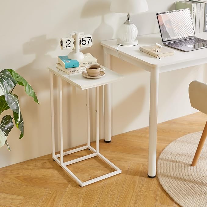 C Shaped End Table Set of 2, Small Side Table - Image 4