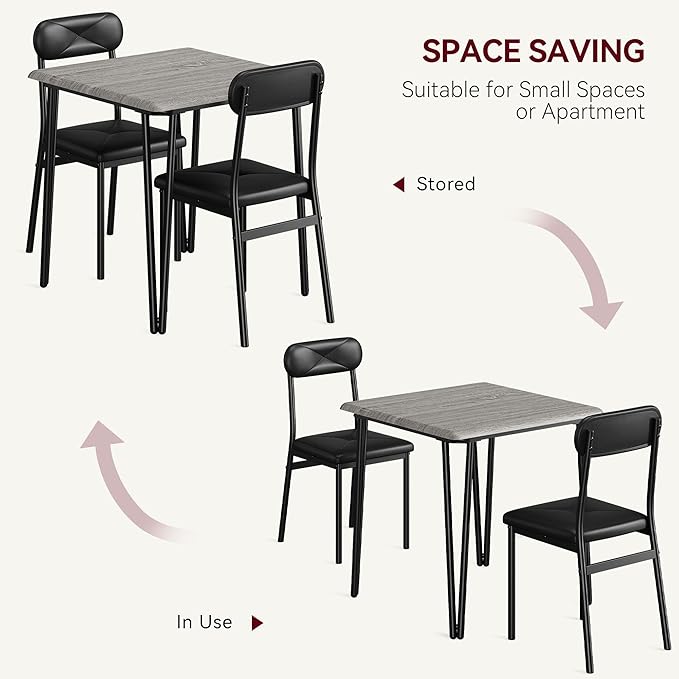 GarveeHome Dining Table Set for 2, Kitchen Table - Image 6