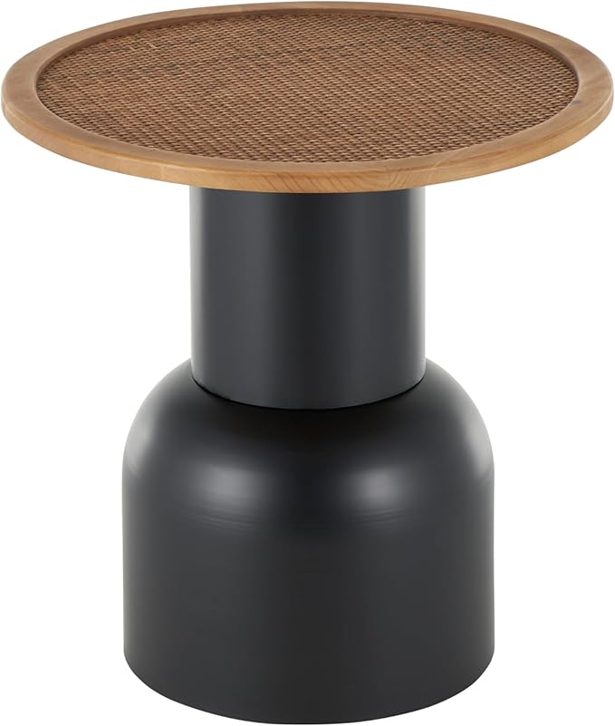 Deco 79 Metal Handmade Side End Accent Table Pedestal End Table - Image 7
