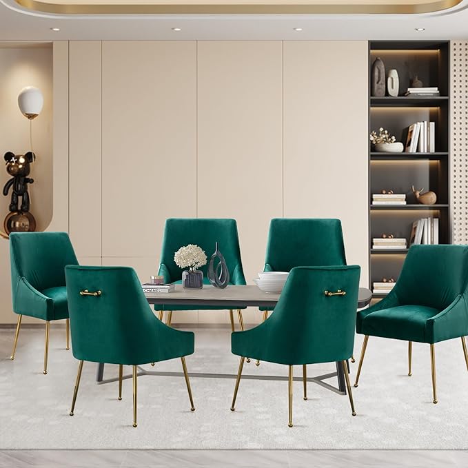 Velvet Dining Chairs, Furniture Collection Modern Contemporary Upholstered - Image 2