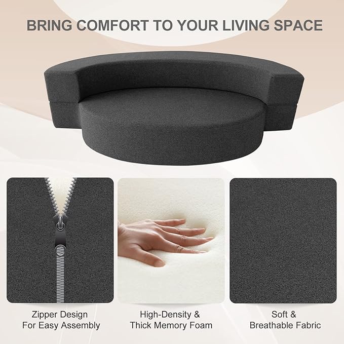 Modern Folding Sofa Bed Couch Memory Foam - Image 5