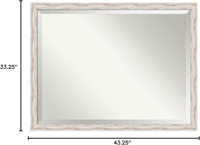 Amanti Art White Bathroom Mirror - Image 6