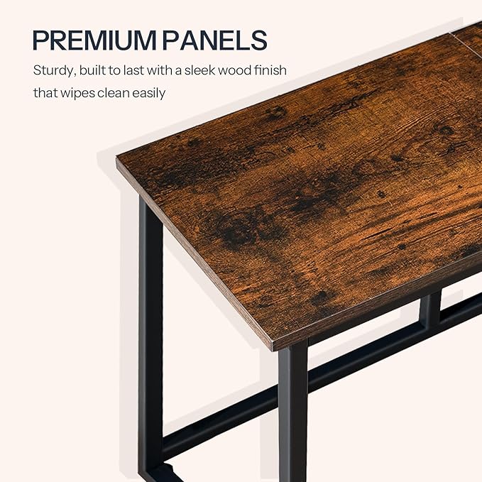 HOOBRO Dining Bench, 47.2 Inch Dining Table Bench, Industrial Style Kitchen - Image 8