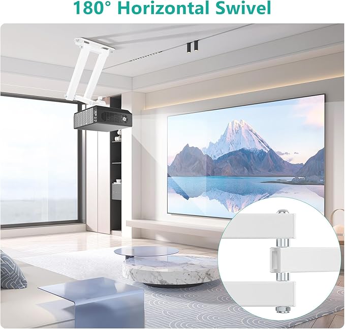 WALI Foldable Projector Wall Mount Universal Adjustable Wall Projector Mount - Image 7