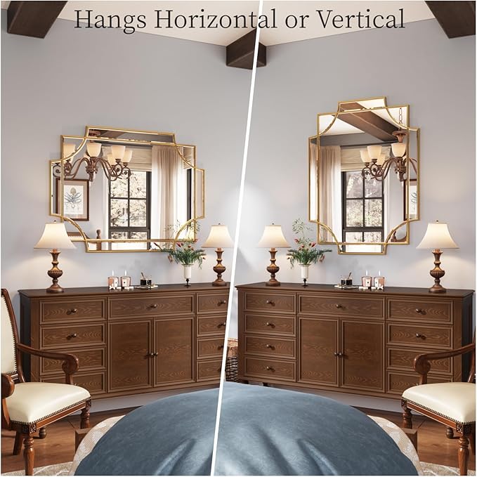 Kelly Miller Large Gold Decorative Mirror - Image 9