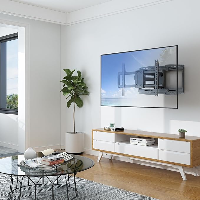 32-90" Full Motion Sliding TV Wall Mount, Fits 16" 18" 24" Wood Studs, Wall - Image 8