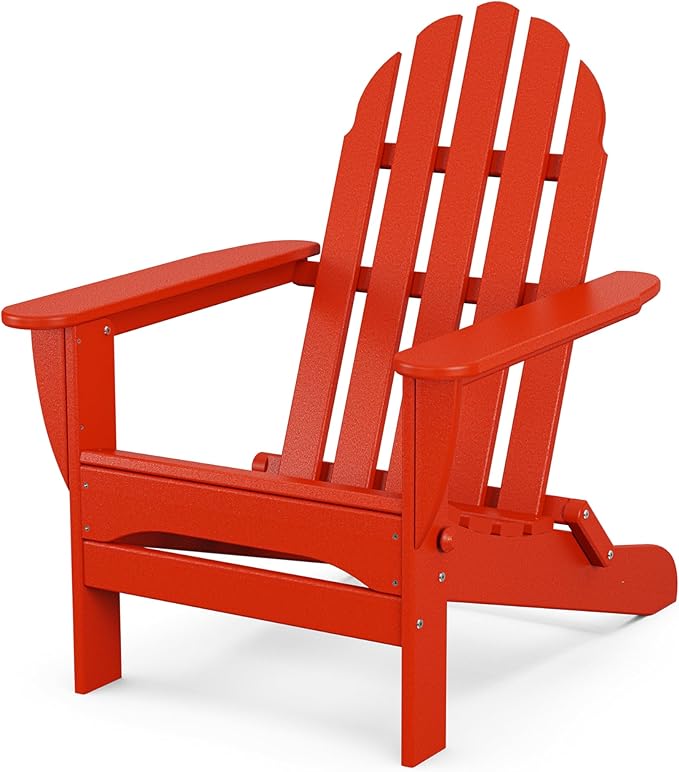 POLYWOOD AD5030SR Classic Folding Adirondack Chair, 38.5" H x31.25 W x 33.5" D by POLYWOOD