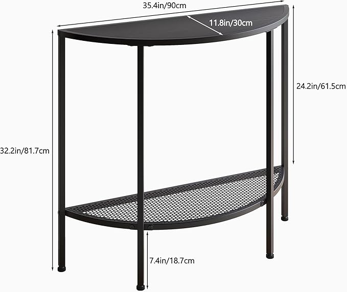 Console Table 2 Tier Narrow Entryway Table - Image 2