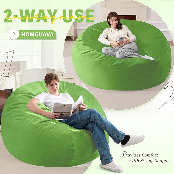 Homguava 6 FT Bean Bag Chair: 6' Bean Bags - Image 6