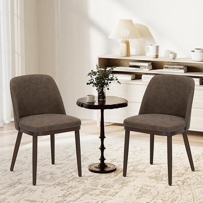 COLAMY Upholstered Dining Chairs Set of 2, Modern Kitchen Chairs by COLAMYINC