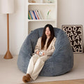 N&V Large Shell Bean Bag Chair, Adult Size Bean Bag Sack, Foam Filling by NV
