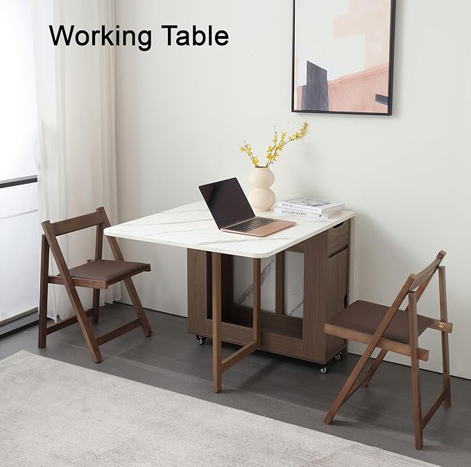 Foldable Space Saving Dining Table Extendable, Folding Dining Table - Image 6