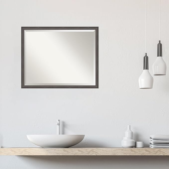 Amanti Art Silver Bathroom Mirror - Image 5